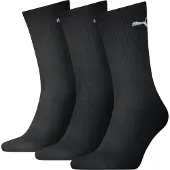 Puma Sokker Crew 3-pak - Sort, størrelse 35-38