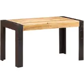 vidaXL spisebord 140x70x76 cm massivt ru mangotræ