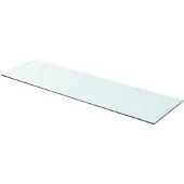 vidaXL hylde glaspanel klar 90x25 cm