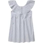 Tom Tailor 1031804 Ruffled Striped ærmeløs Kjole