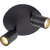 QAZQA Moderne badeværelsesspotlight sort 2-lys IP44 - Ducha
