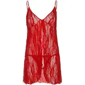 Leg avenue Romantic Babydoll & G-String Red