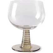 HK Living Swirl vinglas lavt Ochre