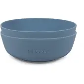 Filibabba Skåel - 2-pak - Silikone - Powder Blue - - OneSize - Skål
