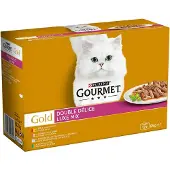Gourmet Megapakke: Gold kattefoder 96 x 85 g - Duo Delice