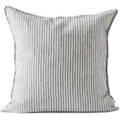 Tell Me More Washed linen pudebetræk 50x50 cm Grey/White