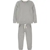 Minymo Sweatsæt - Gråmeleret - - 7 år (122) - Sweatsæt