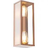 QAZQA Industriel væglampe rustbrun 38 cm 2-lys IP44 - Charlois