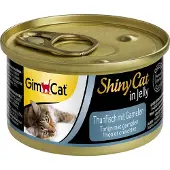 GimCat Sparpaket ShinyCat Jelly 24 x 70 g - Tun & rejer