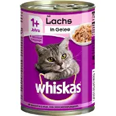 Whiskas 1+ dåser 24 x 400 g - 1+ Laks i gelé