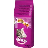 Whiskas tørfoder til voksne katte med kylling - 14 kg