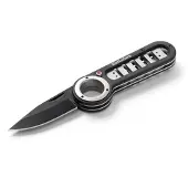 Hultafors premium foldekniv - Sort coated aluL m/rustfri knivblad & låsning af knivblad