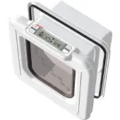 Pet mate Mikrochip Kattelem Elite med tidsstyring - Kattelem, Hvid