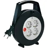 Brennenstuhl Vario Line - Stikdåse - input: strøm - output-stikforbindelser: 4 (strøm) - 5 m ledning - sort, lysegrå