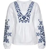 LASCANA Bluse blå / hvid