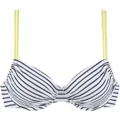 Venice beach Bikinioverdel gul / sort / hvid