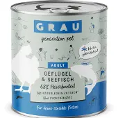Grau Økonomipakke: 24 x 800 g Adult kornfri dåser - Fjerkræ & Havfisk