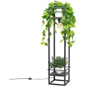QAZQA Industriel gulvlampe sort - Cage Rack