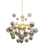 QAZQA Design pendellampe messing med glas røg 8-lys - Explode