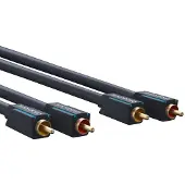 ClickTronic 0.5m Stereo Audio, Hanstik, 2 x RCA, Hanstik, 0,5 m, Blå