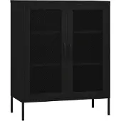 vidaXL opbevaringsskab 80x35x101,5 cm stål sort