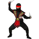 Widmann Rød kombat ninja kostume