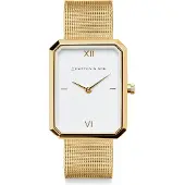 Kapten & Son Analogt ur 'Grace Gold Mesh' guld