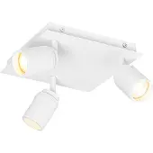 QAZQA Moderne badeværelsesspotlight hvid firkantet 3-lys IP44 - Ducha