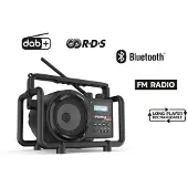 Perfectpro Byggepladsradio DABBOX DAB+, FM stødsikker Sort