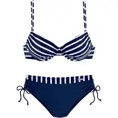 LASCANA Bikini navy / hvid