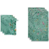 Pip studio Les Fleurs Green 70x140