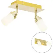 QAZQA Moderne badeværelsesspotlight messing 2-lys IP44 - Japie