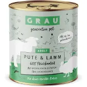 Grau Adult Kornfri 6 x 800 g - Kalkun & Lam