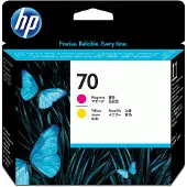 HP 70 - Gul, magenta - printhoved - for DesignJet HD Pro MFP, T120, Z2100, Z3100, Z3100ps, Z3200, Z3200ps, Z5200, Z5400