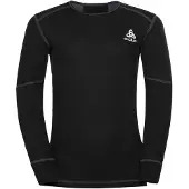 Odlo - Skiundertøj børn - BL Top Crew Neck LS Active X-Warm Eco Kids Black til Unisex - Børnetoj Størrelse 128 cm - Sort