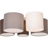 QAZQA Loftslampe hvid grå og brun 5-lys - Multidrum