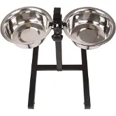 Nobleza Double Adjustable Shelf Hundefoder Skål