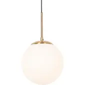 QAZQA Art Deco Pendellampe Guld med Opalglas - Flore