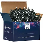 Springos juletræsbelysning 1000 LED koldt hvid