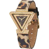 GUESS Analogt ur 'Fame' beige / brun / guld / sort