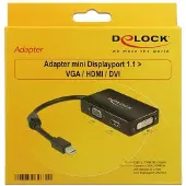 DeLOCK 62631 Mini Displayport Til Hdmi Dvi Vga Adapter
