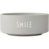 Design Letters snackskål Ø12 cm Smile/Grey
