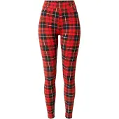 Urban Classics Leggings rød / sort / hvid