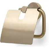 BLUE LABEL Toiletrulleholder med låg - børstet guld
