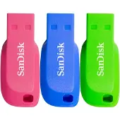 SanDisk Cruzer Blade 32gb Usb 2.0 3 Pack Usb-nøgle