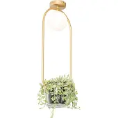 QAZQA Art Deco loftslampe guld med hvidt glas - Isabella