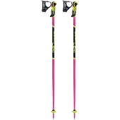 LEKI - Skistave - Worldcup Lite Sl Lady 3D Neonpink-Black-Neonyellow til Unisex - Størrelse 105 cm - Lyserød