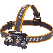 Fenix HM65R, Hovedbånd lommelygte, Sort, Orange, 2 m, IP68, 50 lm, 1000 lm