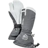 Hestra Army Leather Heli Ski, 3-finger skihandsker, grå