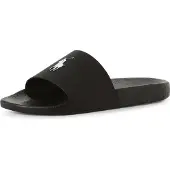 Ralph Lauren Ftw Pantoletter 'Polo Slide' sort / hvid